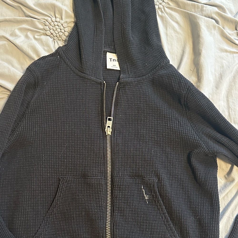 Black Tna Zip-Up Hoodie